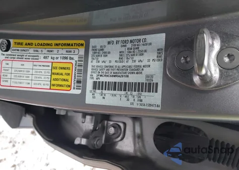 2021 Ford Bronco Sport Outer Banks из США, поврежденный, VIN 3FMCR9C68MRA29108